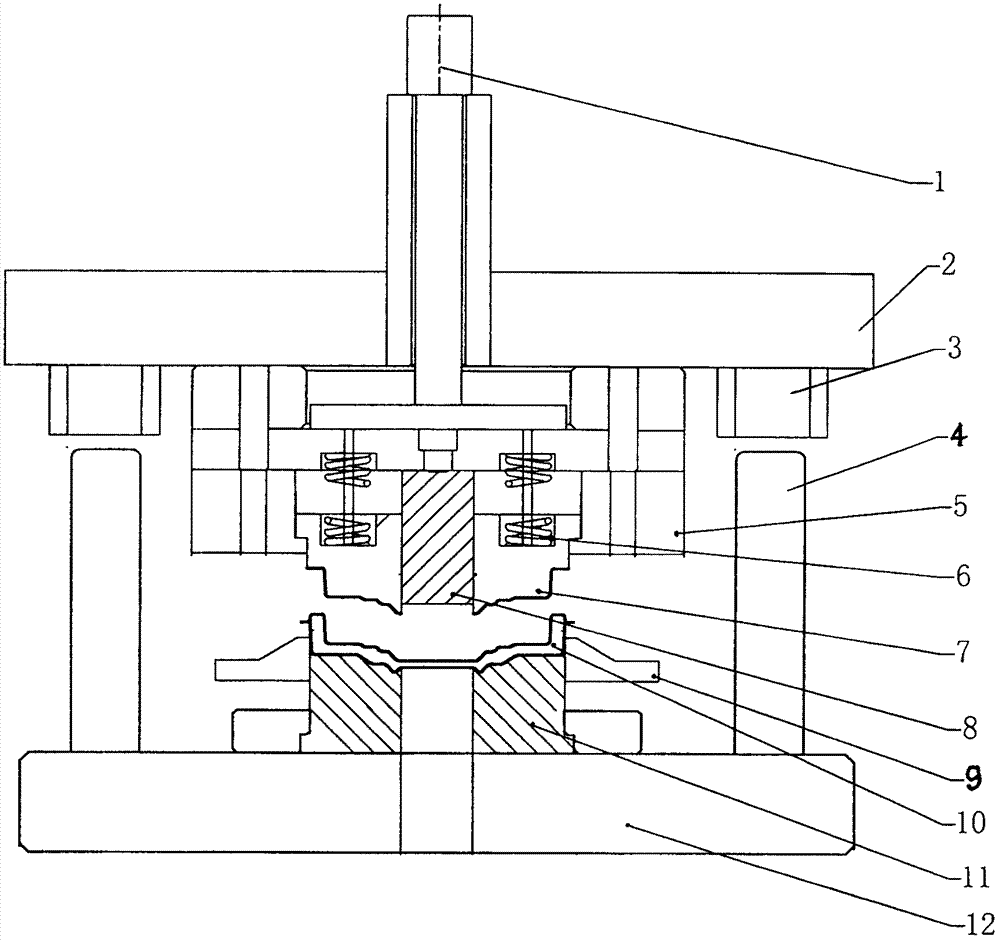 方管冲孔机模具结构图图片