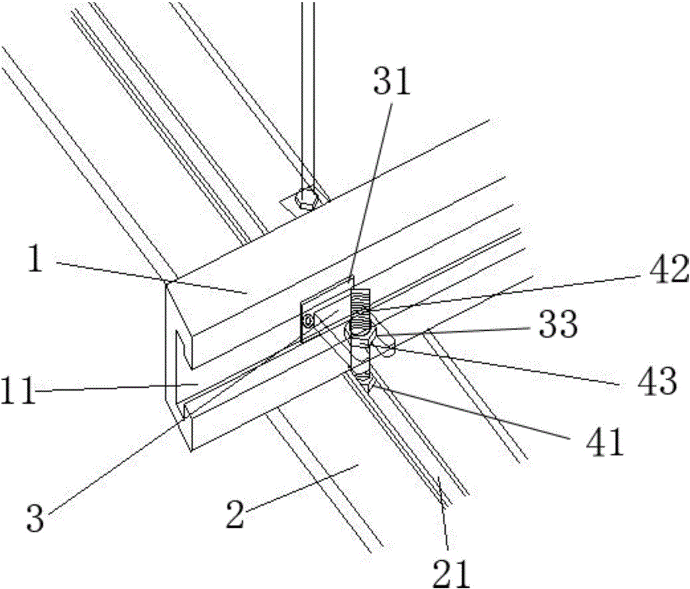 造型顶面方通安装结构的制作方法