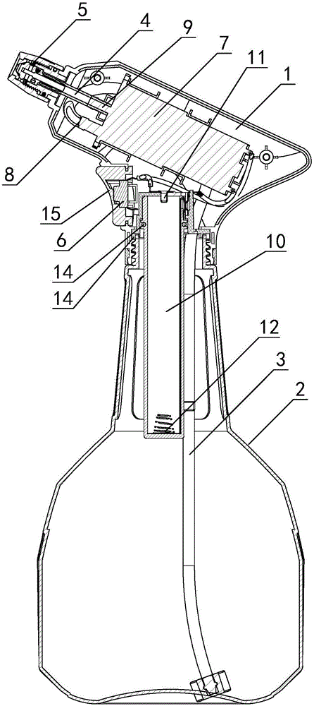 手压式喷壶拆解图片