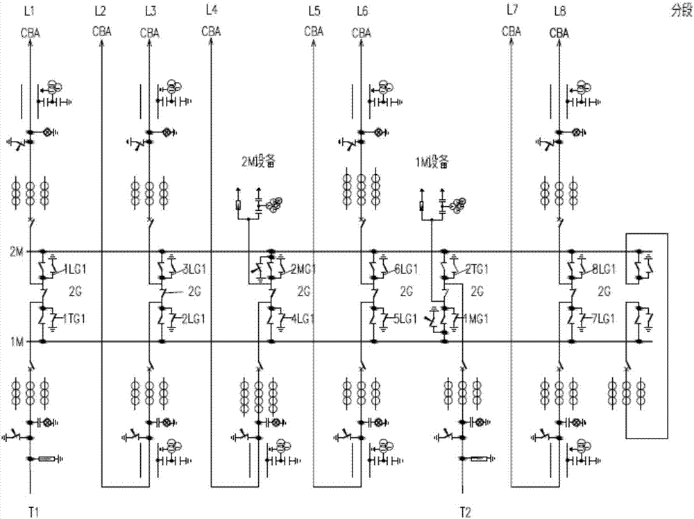 具有母线转移开关的32隔离开关接线型式的制作方法