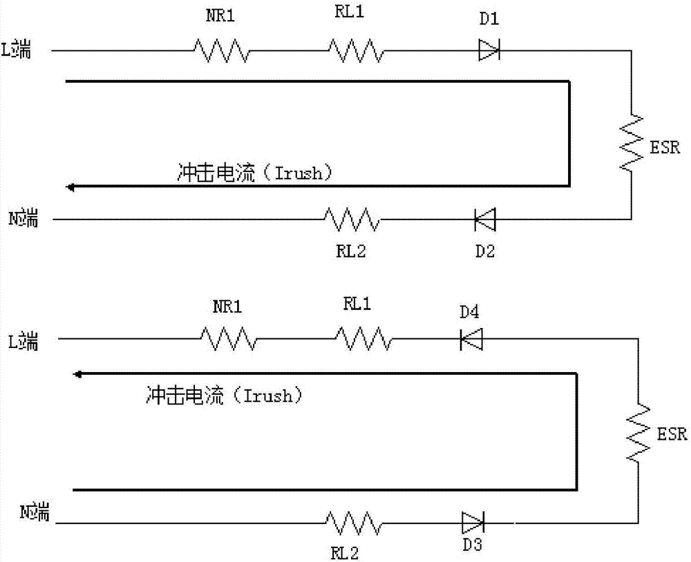 一种可提升电源转换效率及抑制热开机冲击电流的装置的制作方法