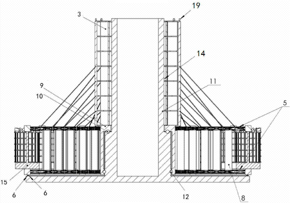 大功率垂直轴多风能群组合式发电塔轮建筑一体叠加系统的制作方法