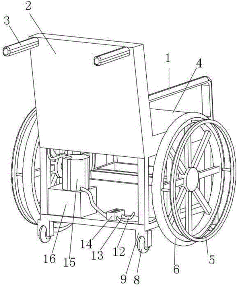 一种精神病患者用的带有制冷制热效果的轮椅的制作方法