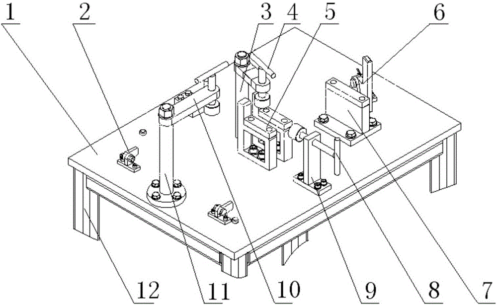托架与折弯悬臂管连接的焊接夹具的制作方法