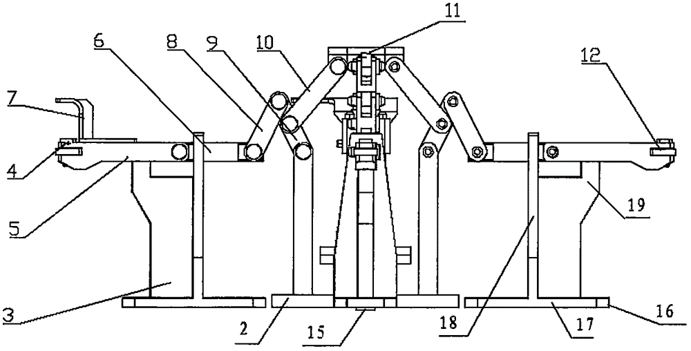 一种挖掘机中间架液压式伞型伸缩定心机构的制作方法