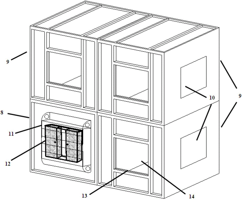 一种环境风作用下高层建筑立体火行为模拟实验装置的制作方法