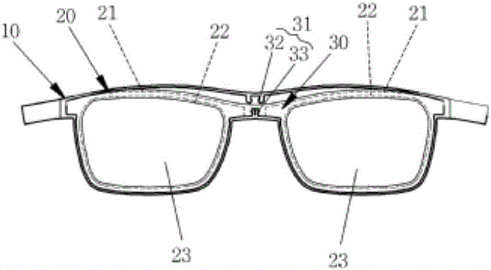 轻量化的双色眼镜框的制作方法