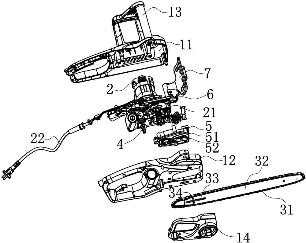 电锯拆解结构图图片