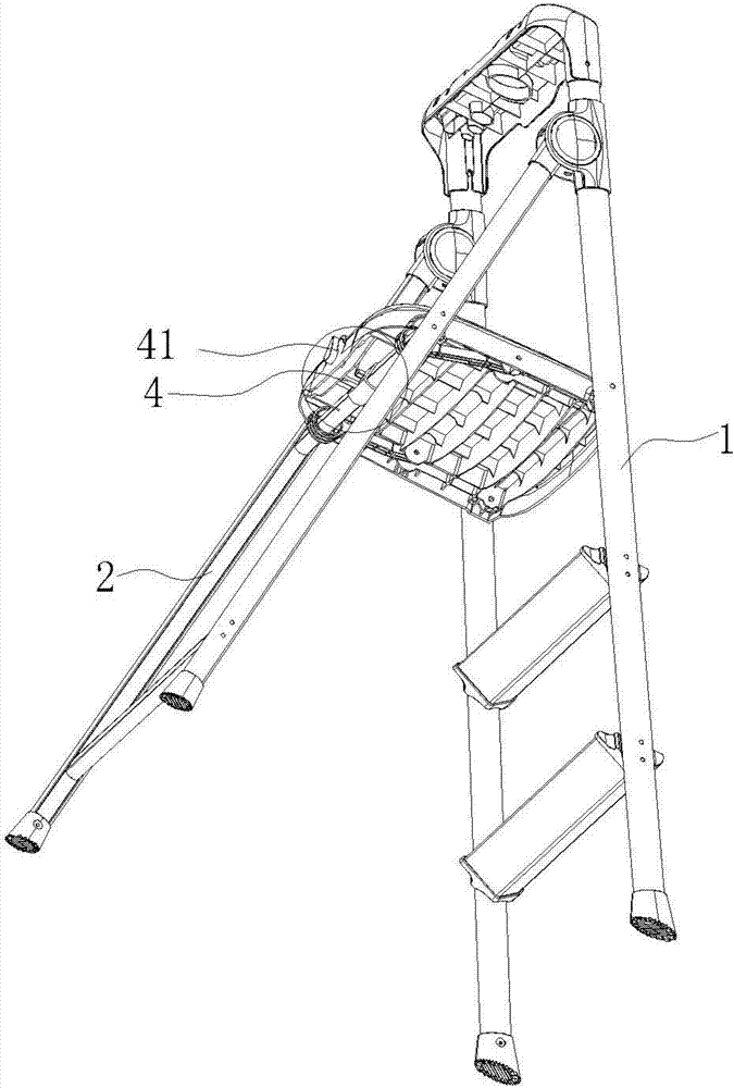 收折梯踏板锁定装置的制作方法