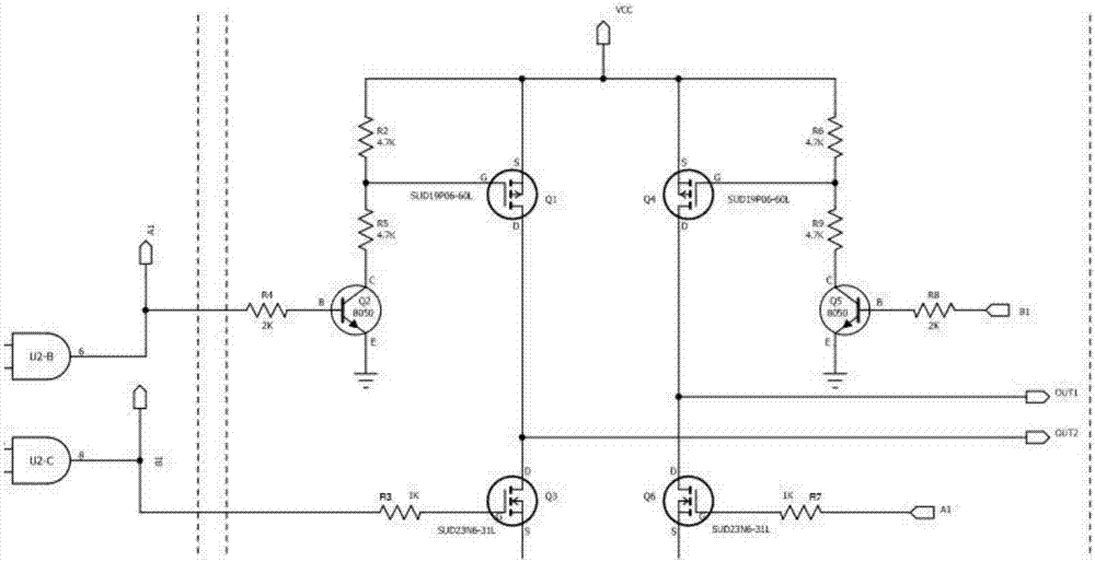 一种正反转电机电路的安全保护电路的制作方法