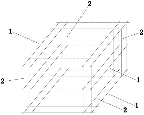 一种H形防冲墙钢筋笼整体制作用样架的制作方法