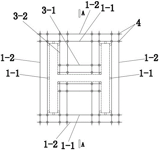 一种H形防冲墙钢筋笼整体制作用样架的制作方法