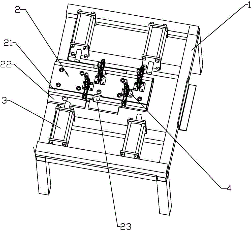 一种电梯扶手回转导轨的拼接夹紧装置的制作方法