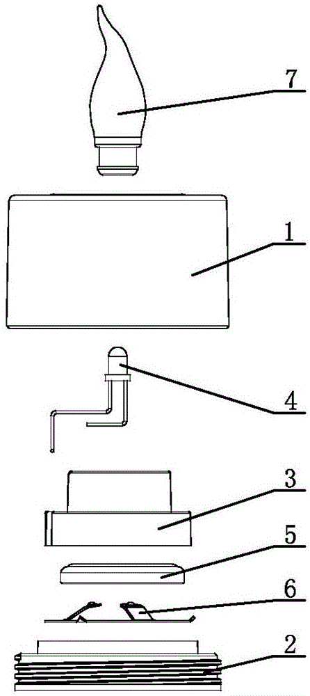 一种电子蜡烛灯的制作方法