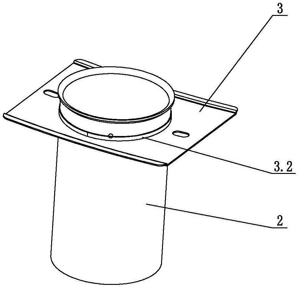 烤炉烟囱直管与固定板的连接结构的制作方法