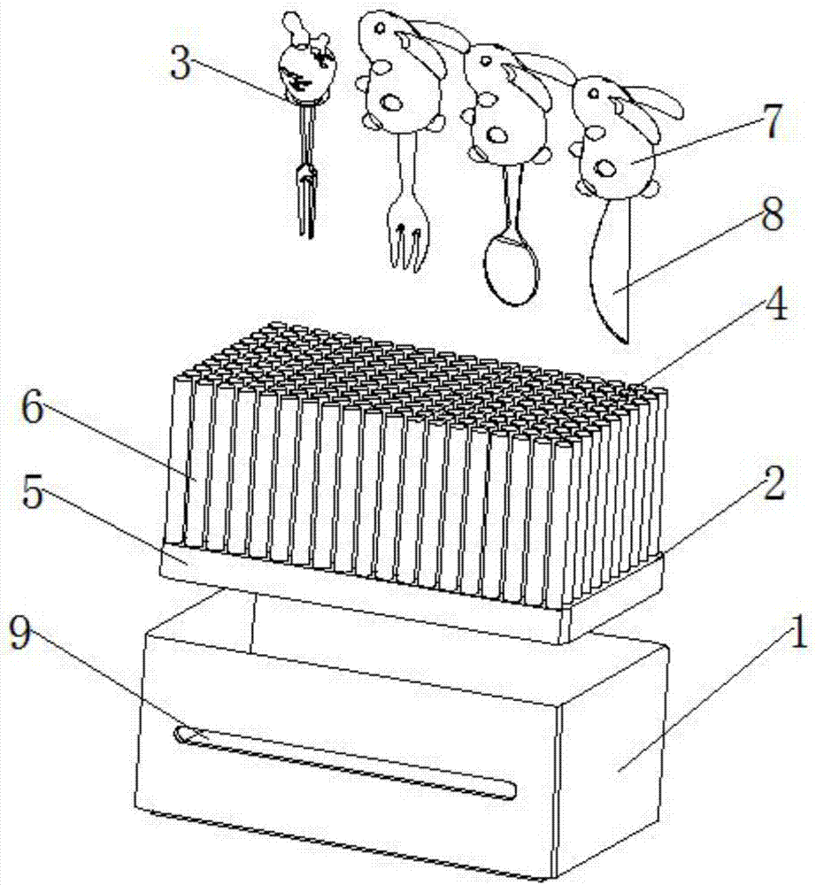 一种餐具插盒组件的制作方法