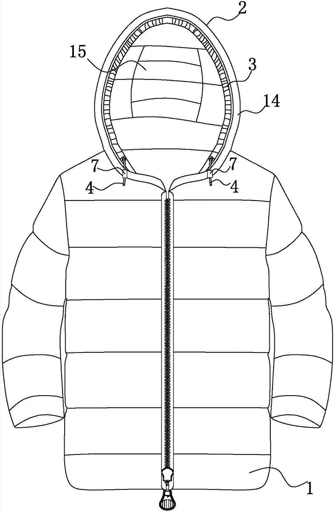 羽绒服帽子制版图图片