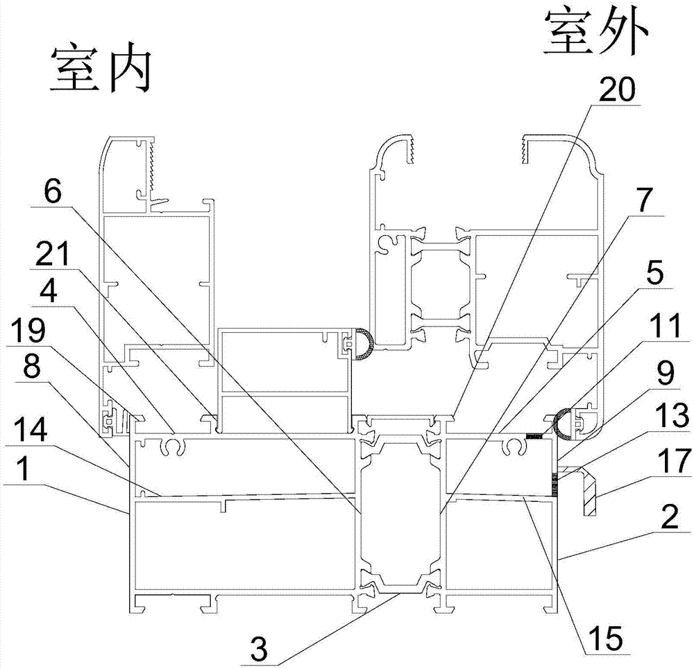 一種雙腔排水窗框結構的製作方法