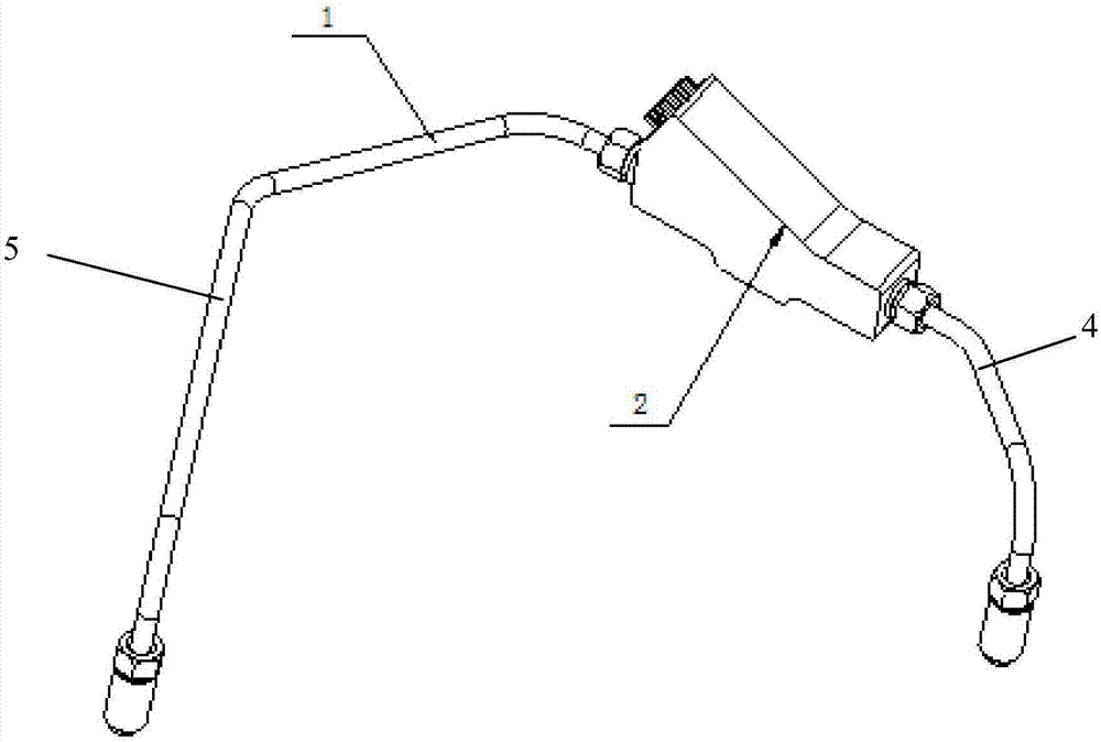 一种带有铝型材三通接头的鼓式制动器油管总成的制作方法