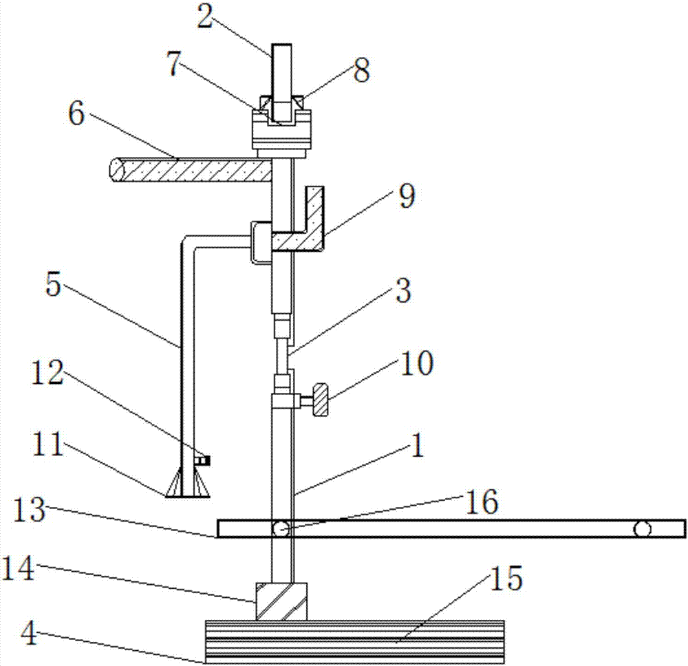 一种用于耐摩擦试验机的高度调节机架的制作方法