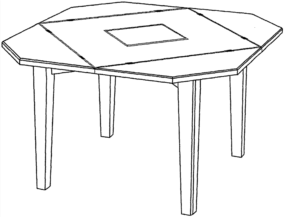 可扩展桌面的方桌的制作方法