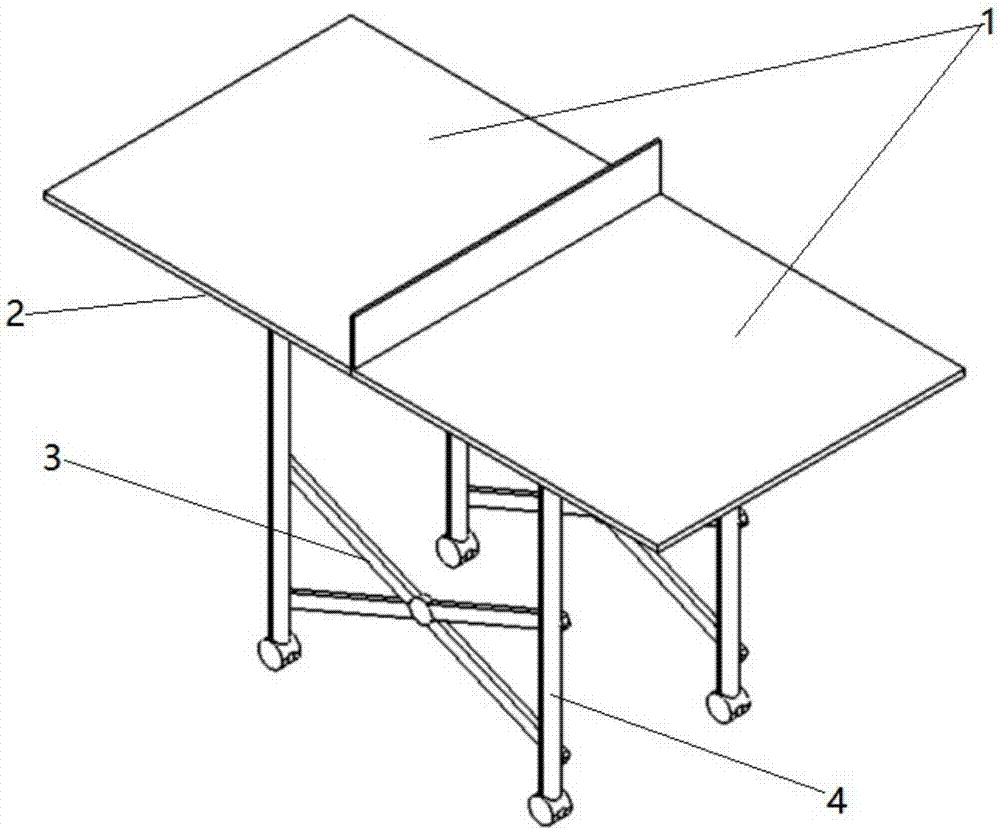 一种可移动折叠式乒乓球桌的制作方法