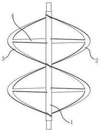一种扭叶片双螺旋带式搅拌器的制作方法