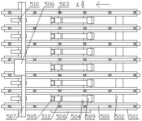 木板码垛生产线排料后的对齐输送装置的制作方法