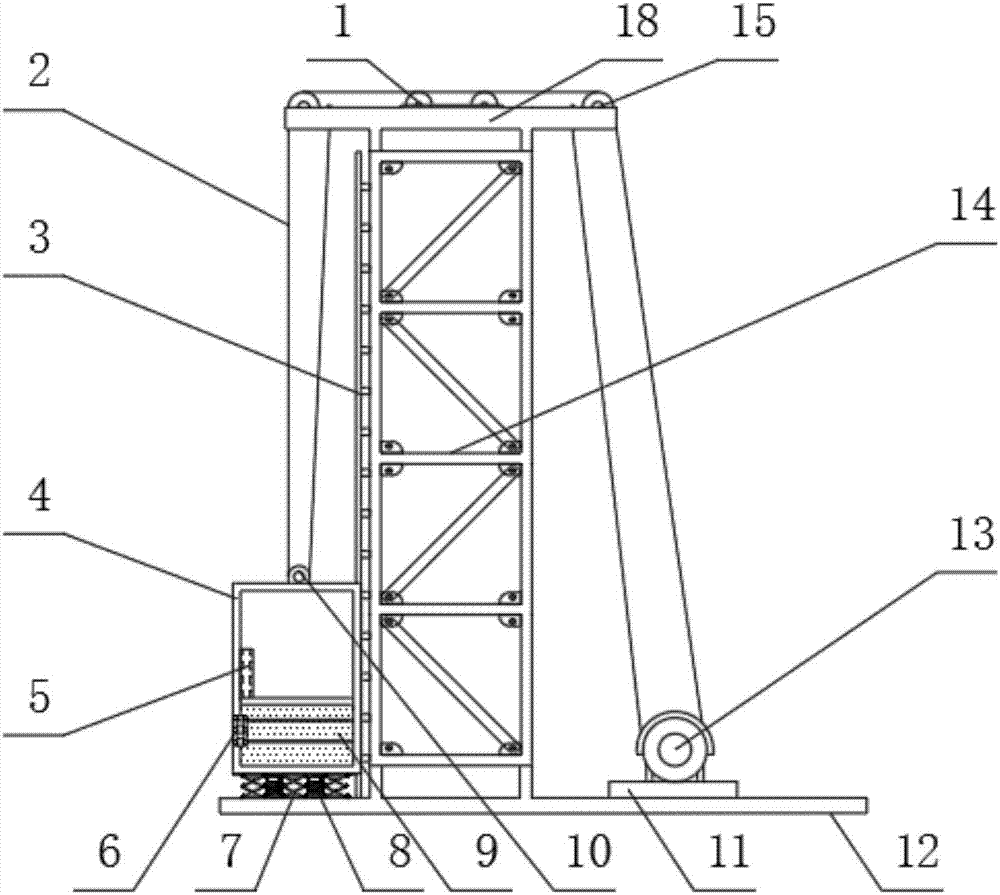 一種具有緩衝功能的建築用安全物料提升機的製作方法