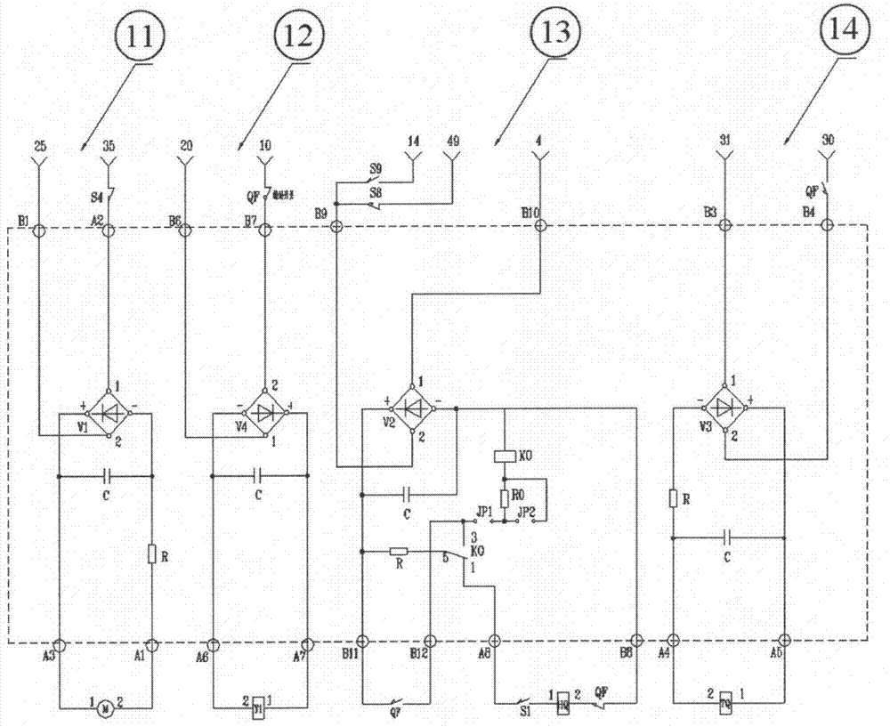 一種zn63a真空斷路器手車控制線路板的測試裝置的製作方法