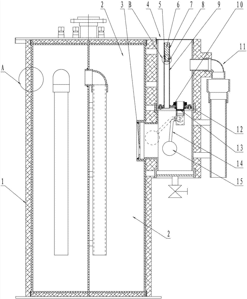 卧式煤气排水器结构图图片
