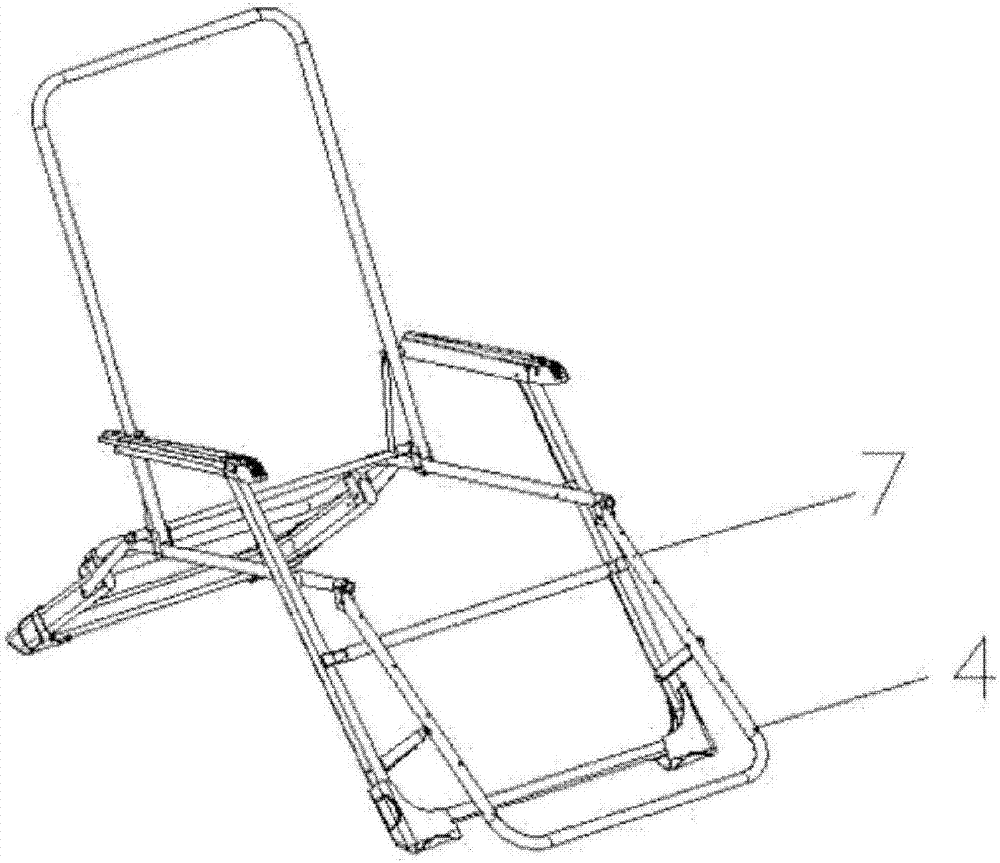 门窗制品及其配附件制造技术图3为弹簧横档结构图 图4为躺椅套后视图