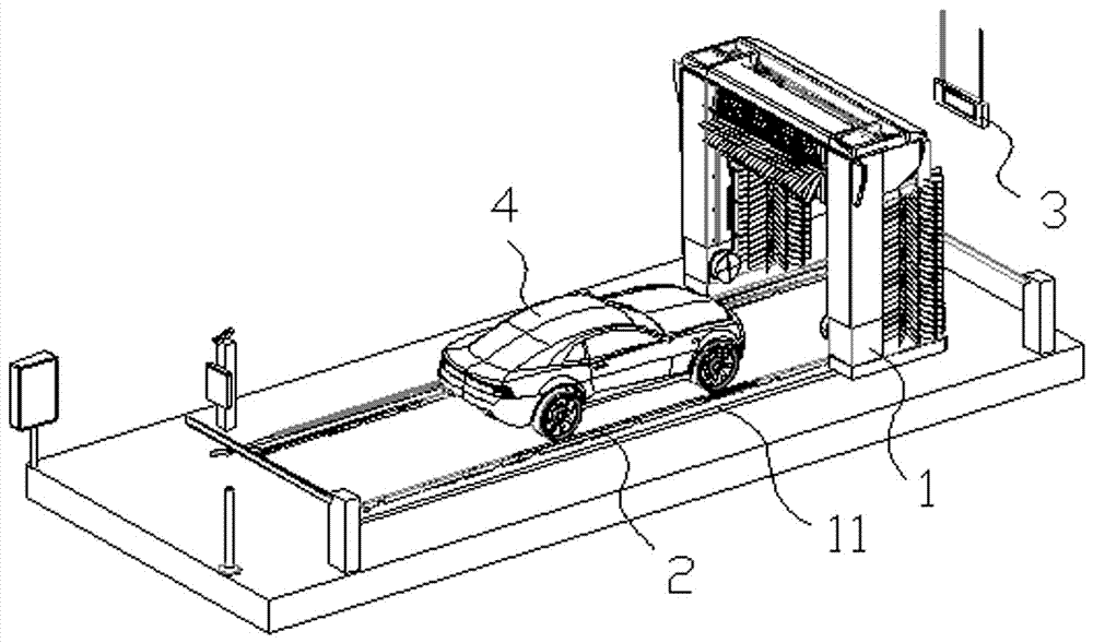 全自動洗車機智能安全停車導向裝置的製作方法