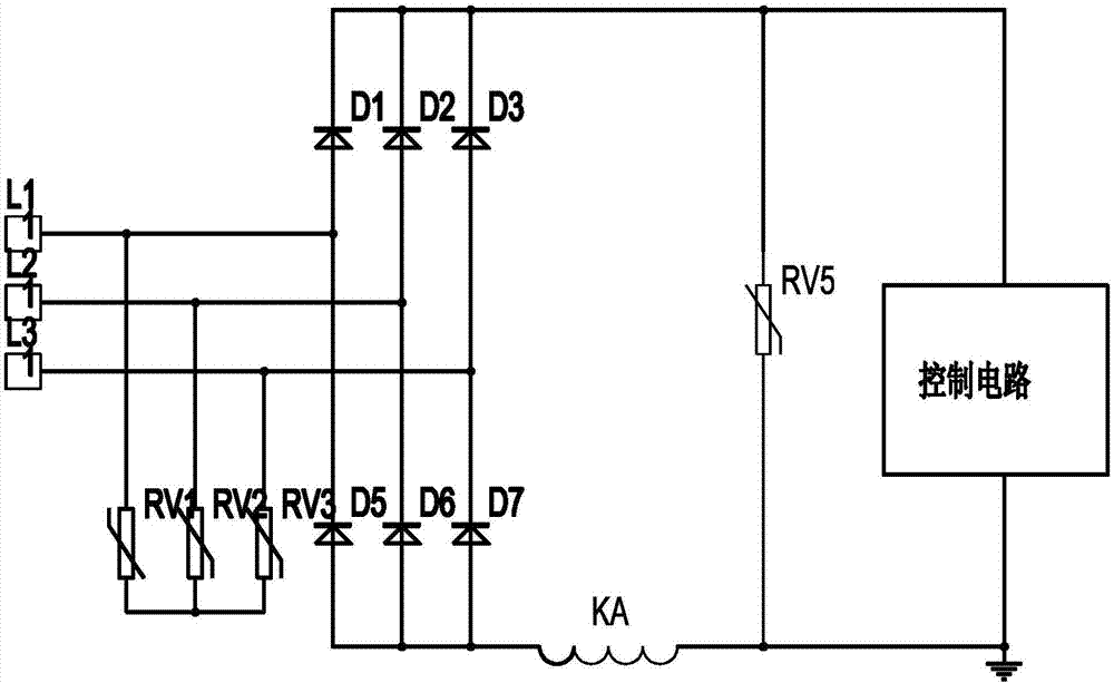 一種三相抗浪湧保護電路的製作方法