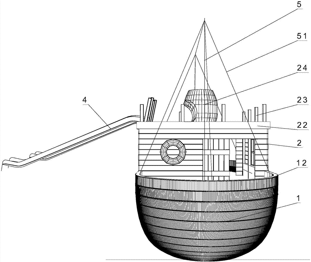一种游乐海盗船的制作方法