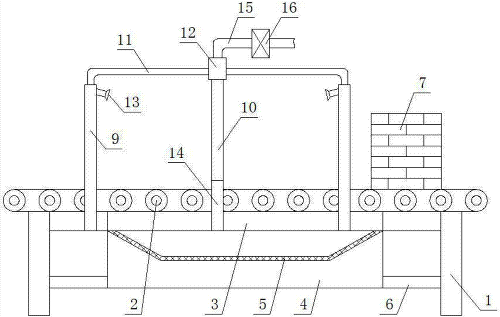 建筑用砖水喷淋装置的制作方法