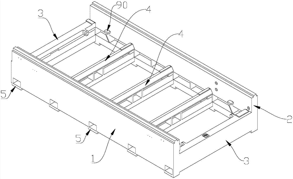 一种高速激光切割机铸件床身结构的制作方法