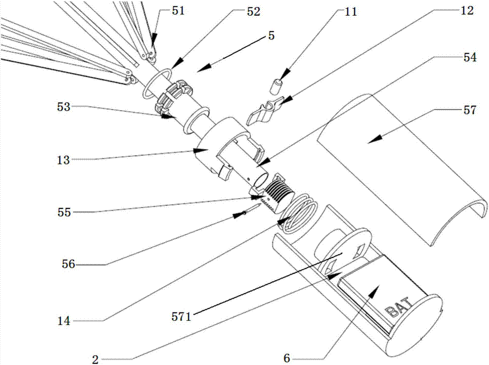 自动伞穿绳结构图图片