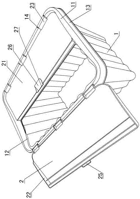 前后翻盖式波浪形收纳箱的制作方法