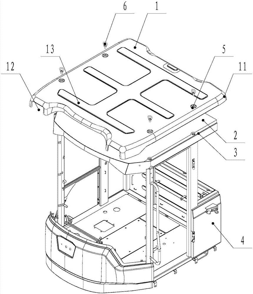 装载机驾驶室可拆卸顶棚的制作方法