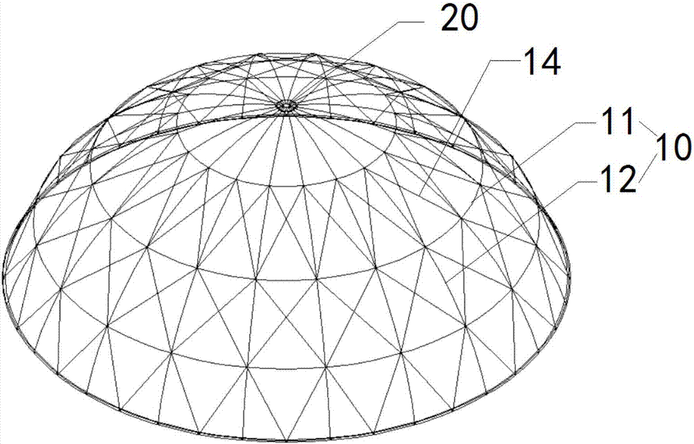 用于半球形气膜建筑的加固索网的制作方法