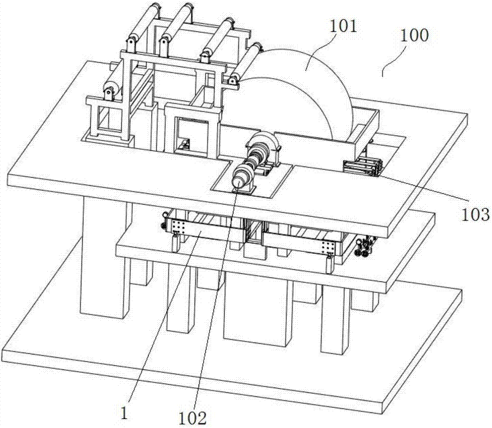 本发明涉及电解生产铜箔用设备技术领域,具体涉及一种生箔机电源一体