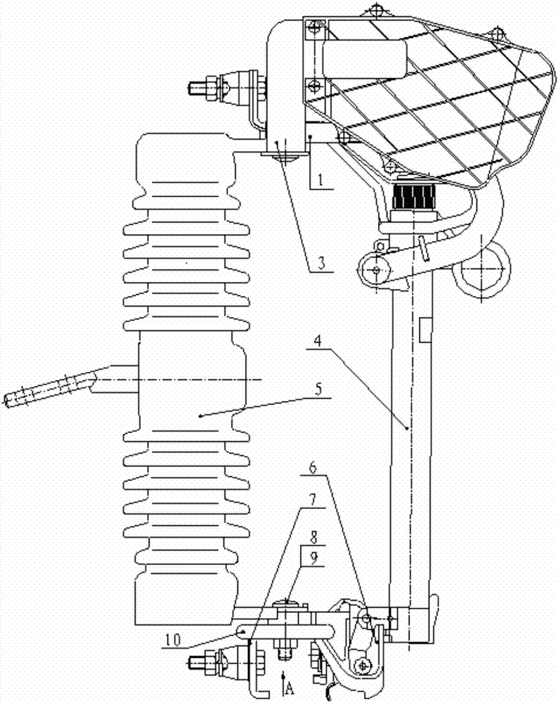 一种12kv带验电接地装置的跌落式熔断器的制作方法