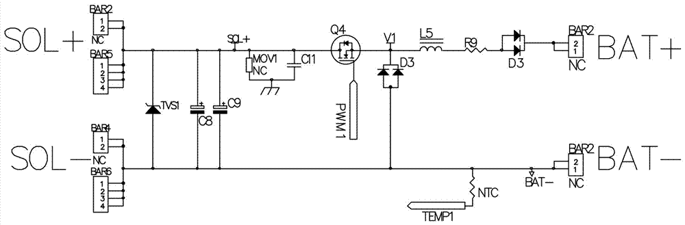 一種鋰電池的太陽能充電電路的製作方法