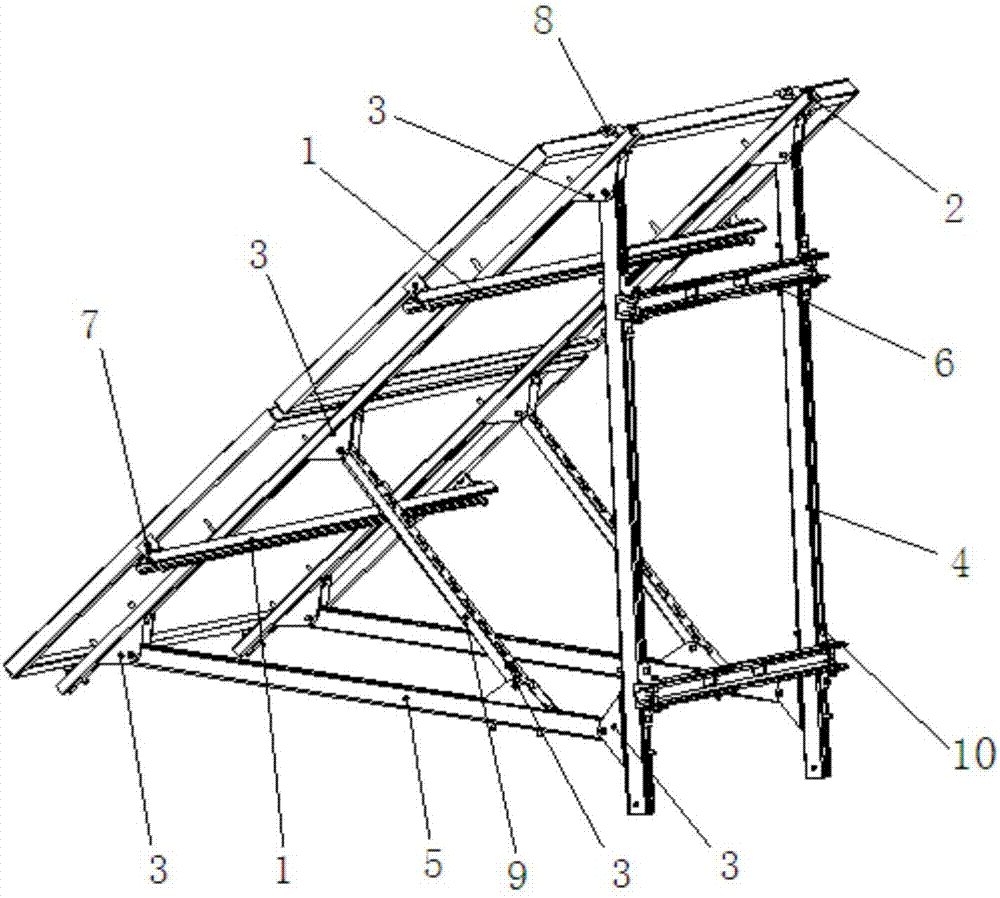 光伏支架三视图图片