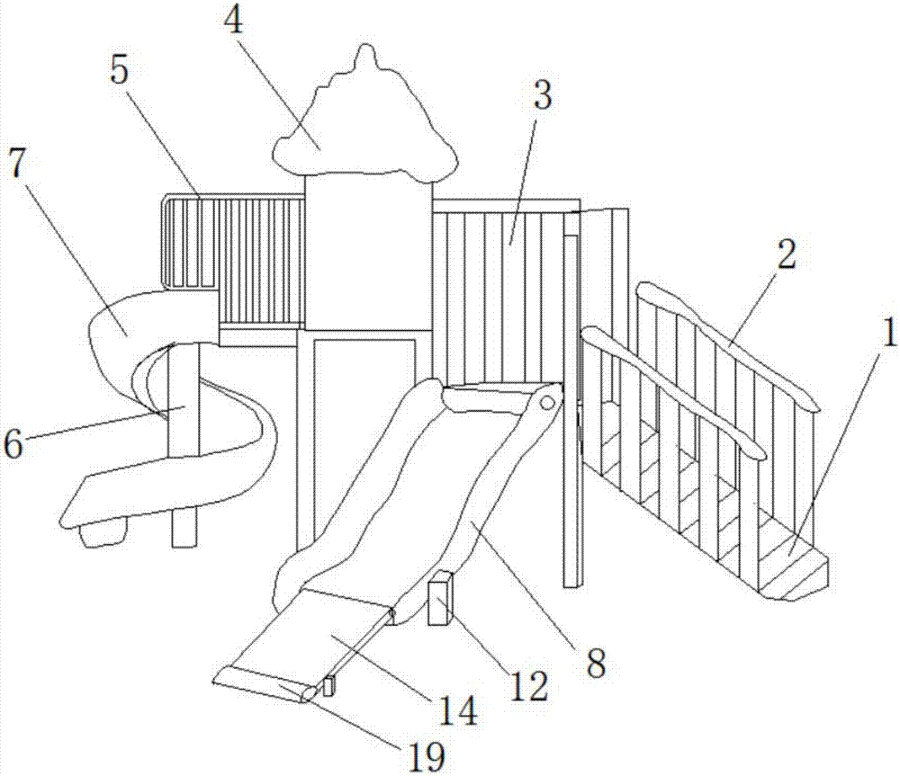 滑滑梯结构图图片