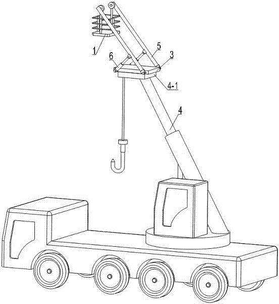 一種設置在汽車起重機吊臂上的高空作業平臺的製作方法