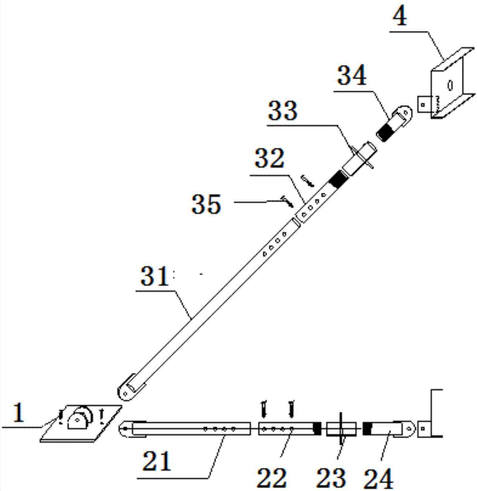 可调式方钢模板体系墙体模板斜撑的制作方法