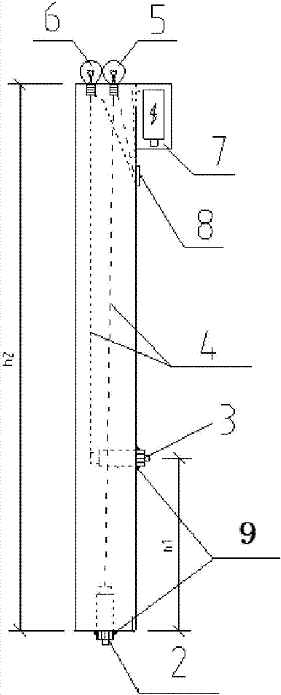 超高墙柱混凝土浇筑厚度的控制探测工具的制作方法