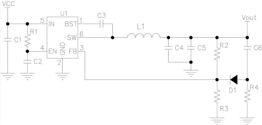 DC-DC芯片输出电压延时缓升电路的制作方法